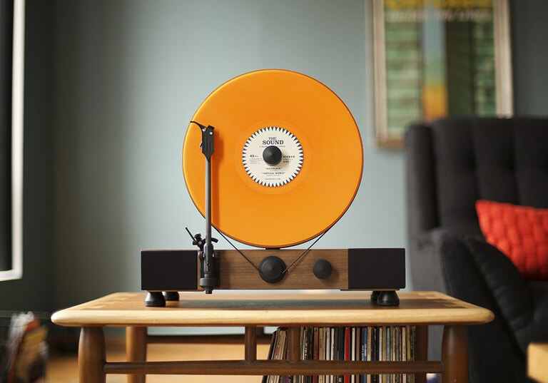 Gramovox noyer disc orange 2